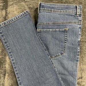Gloria Vanderbilt Amanda High Rise Straight Leg Blue Jeans Womens 12 Average